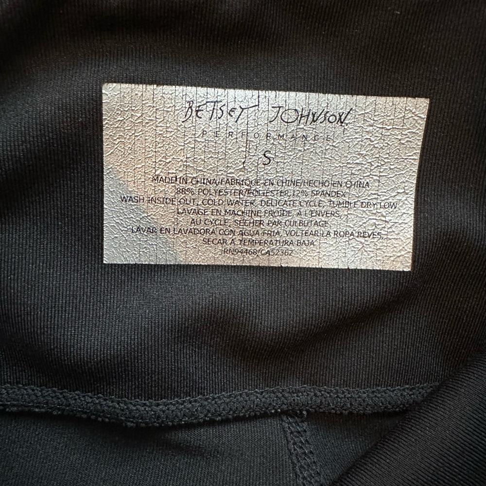 Betsey Johnson Black Leggings with White Lightning Bolt Accent - Picture 5 of 5